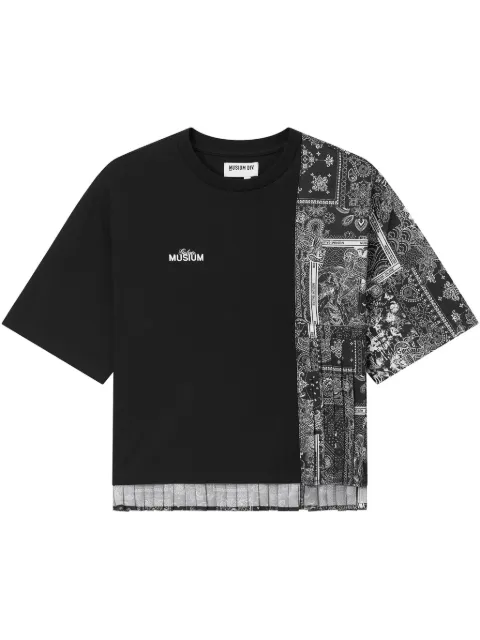 Musium Div. bandana-print T-shirt Black MMUTEW00842X