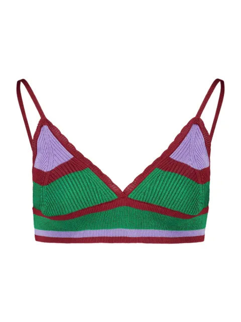 PAULA Sard Stripes Knitted bra Green SARD2
