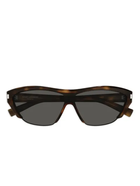 Saint Laurent Eyewear logo-print sunglasses Brown SL704
