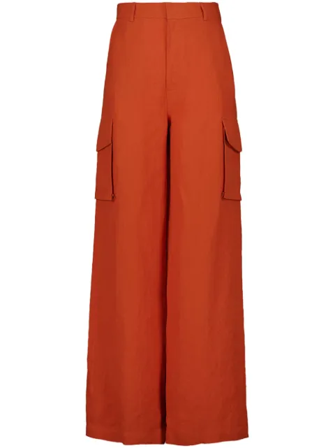 PAULA Saguaro linen trousers Red SAGUARO