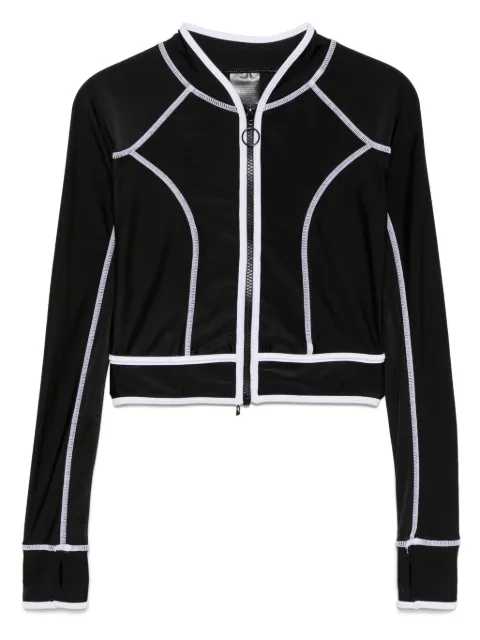 Duskii long-sleeves panelled surf top Black DLR24116BW