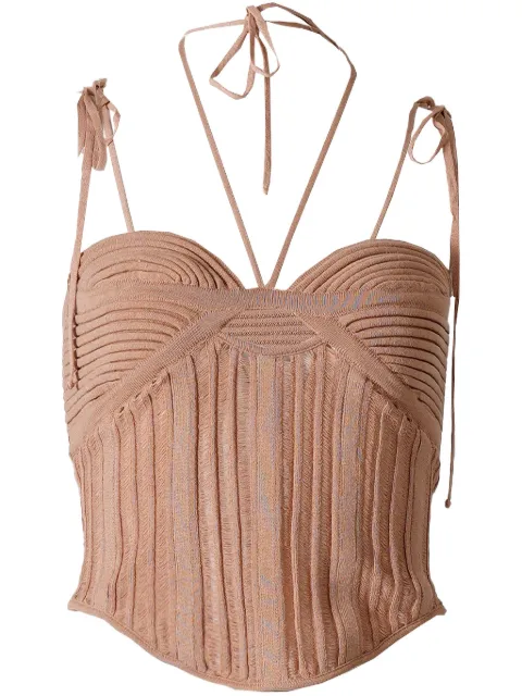ANDREĀDAMO cut-out tank top Neutrals ADPS23TO05947473