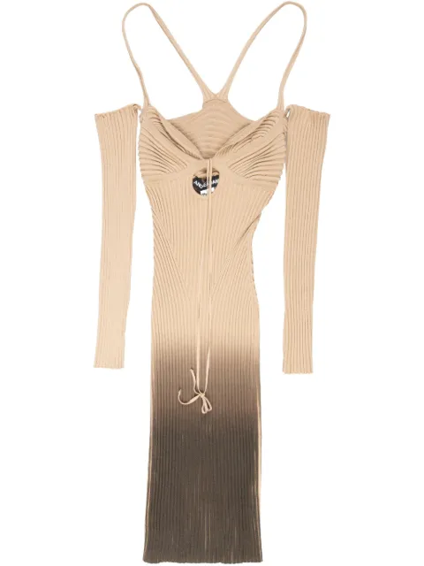 ANDREĀDAMO Vulcano midi dress Neutrals ADPS23DR23947266