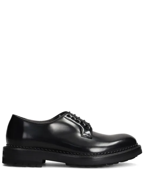 Green George leather shoes Black 2010