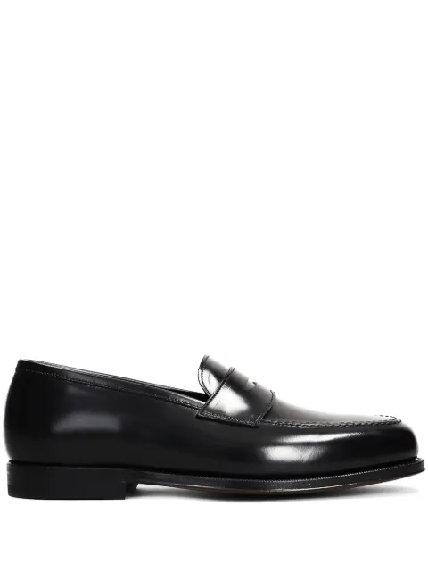 Green George leather loafers Black 2111