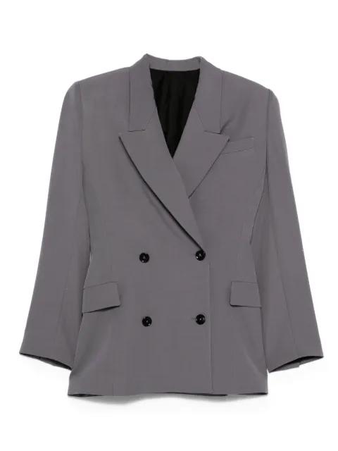 Alaïa wool double-breasted blazer Grey AA9V1129T612B