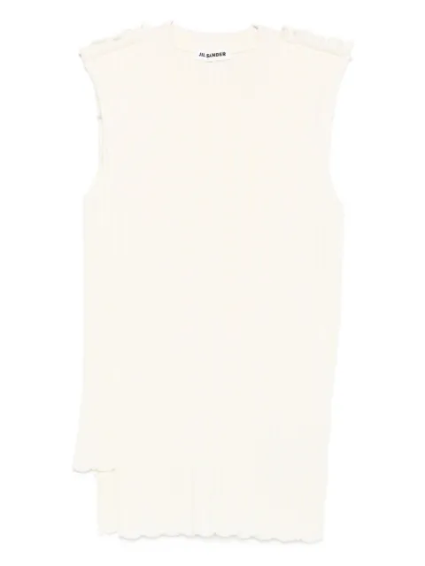 Jil Sander ribbed sleeveless top Neutrals J01FB0106J15457