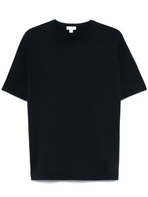 Sunspel cotton knit T-shirt Blue MTSH8278