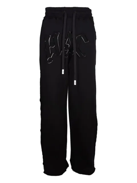 Haculla stacked logo knit trousers Black HA08BEKB02