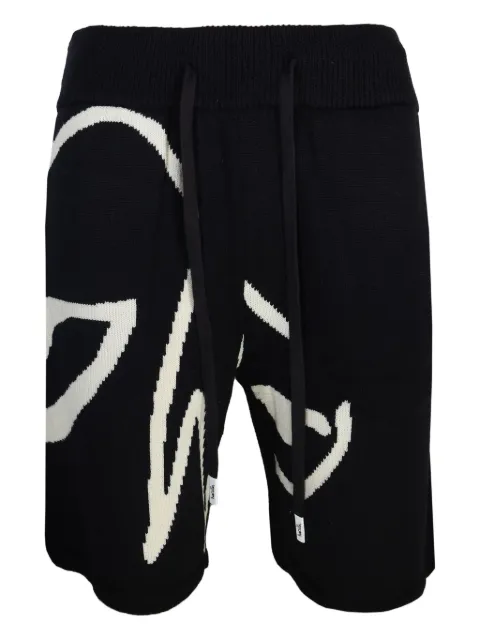 Haculla graphic-print wool shorts Black HA08BEKBS01