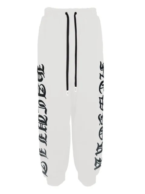Haculla embroidered-leg joggers White HA08BEKB04