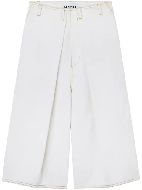 Sunnei Cholo shorts White RTWXBOT026DEN0198173OPTWHITESUPERBLEACH