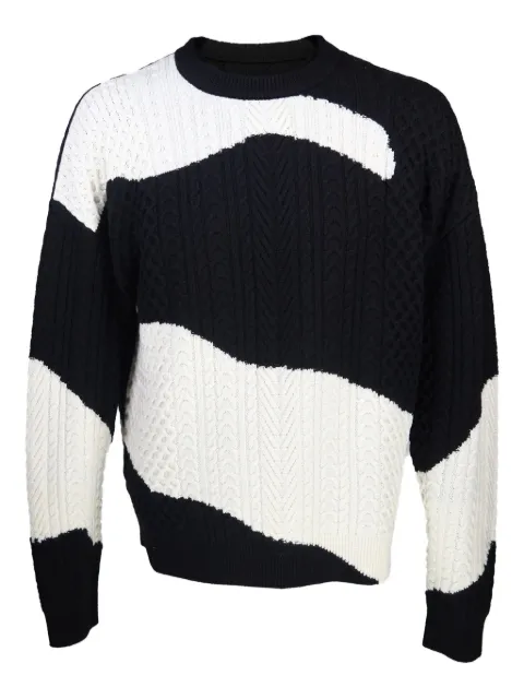 Mostly Heard Rarely Seen cable knit sweater Black MH08BESK01