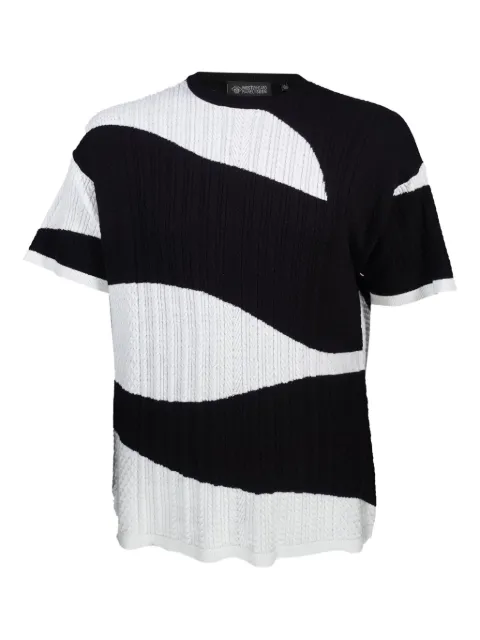 Mostly Heard Rarely Seen camo cable-knit top Black MH08BEST01