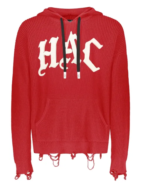 Haculla distressed hoodie Red HA08BESKH01