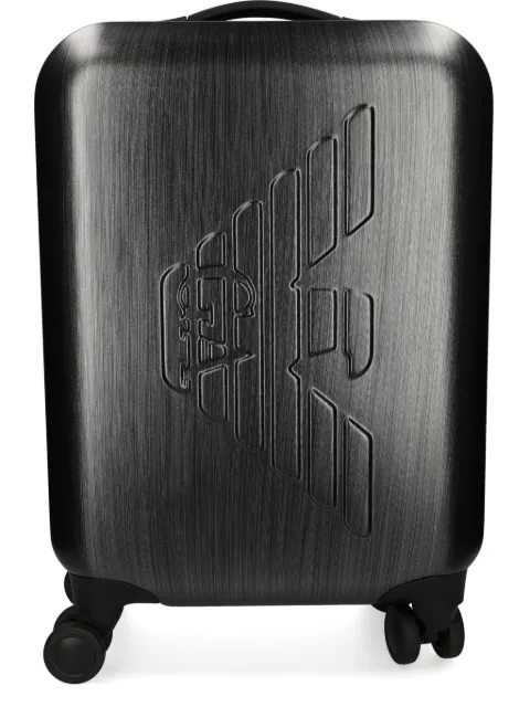 Emporio Armani logo-embossed luggage Grey EM001929AF15459