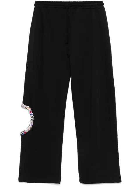 Loulou rhinestone-embellished track pants Black LOURTW0024059