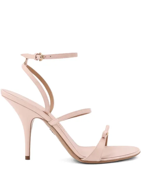 Ferragamo 95mm bow-detail stiletto sandals Pink 782881