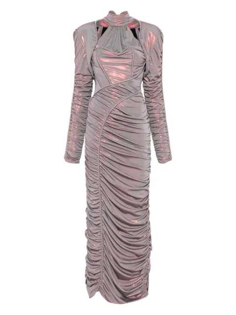 MITILIANE COUTURE holographic maxi dress Grey 5942664549110