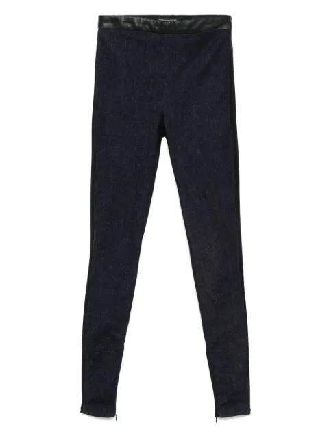 MITILIANE COUTURE leather-insert leggings Blue 5942664548946