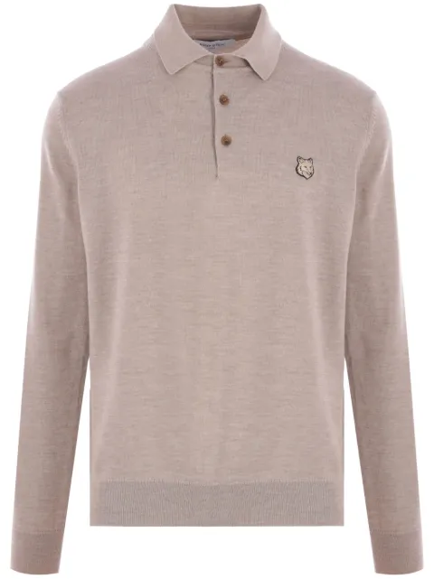 Maison Kitsuné Bold Fox Head polo shirt Neutrals MM00211KT1036