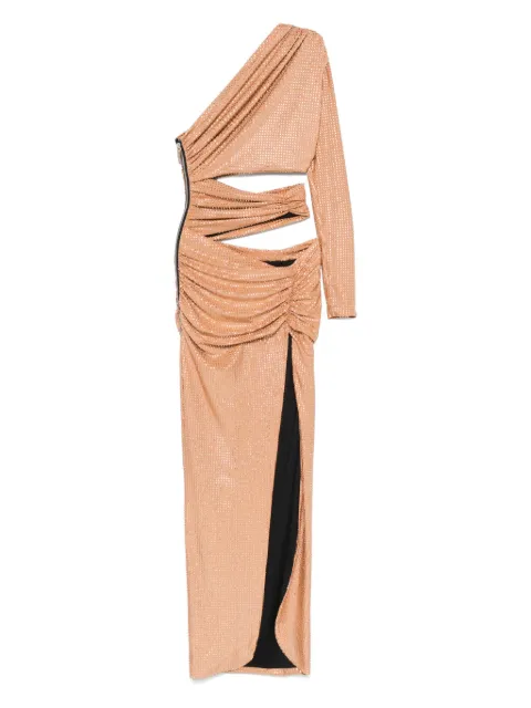 MITILIANE COUTURE crystal-embellished maxi dress Brown 5942664549103