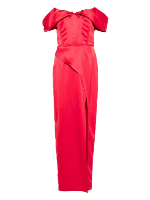 MITILIANE COUTURE corset-style maxi dress Red 5942664541398