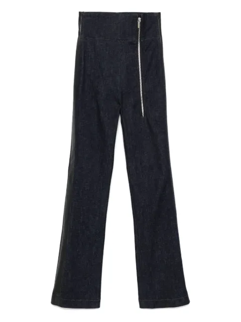 MITILIANE COUTURE leather-trim jeans Blue 5942664548939