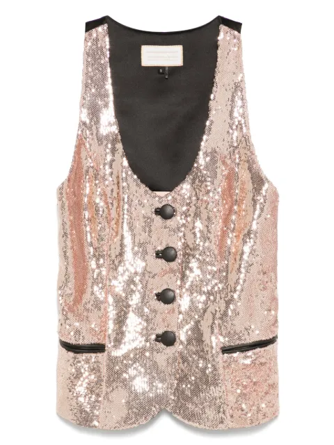 MITILIANE COUTURE sequined waistcoat Gold 5942664549219