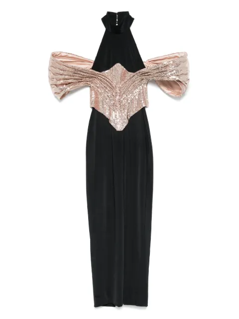 MITILIANE COUTURE detachable-corset maxi dress Black 5942664549165
