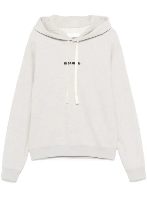 JIL SANDER+ logo-print hoodie Grey J47GU0129J20010052