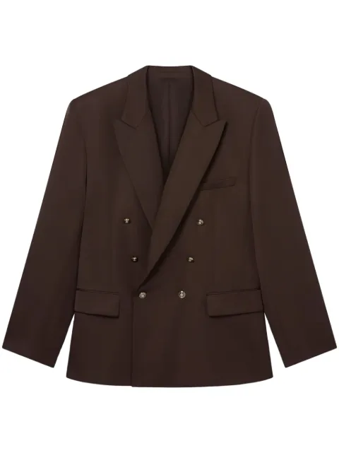 Casablanca peak-lapel blazer Brown MS25JK36301