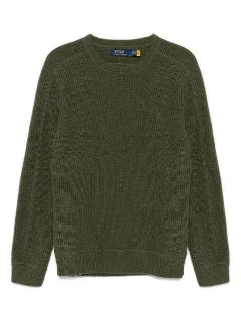 Polo Ralph Lauren waffle-knit crew neck jumper Green 710956807001A