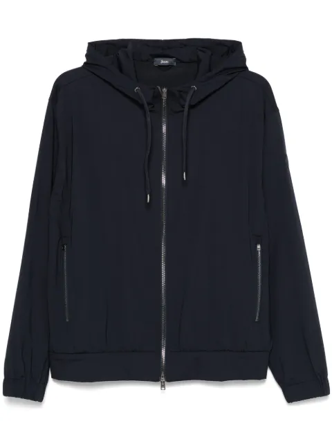 Herno logo-patch hoodie Blue JC000053U12588S