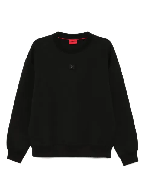 HUGO Stacked-Logo badge sweatshirt Black 50533689