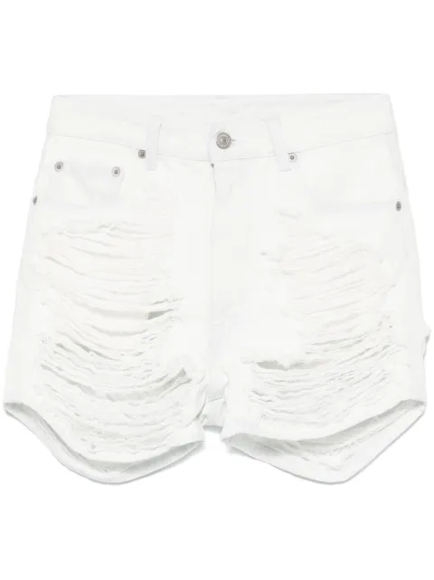 MM6 Maison Margiela distressed denim shorts White S62MU0068M30018