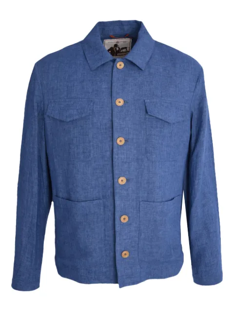 Luciano Barbera button-fastening patch-pocket jacket Blue 11675316771