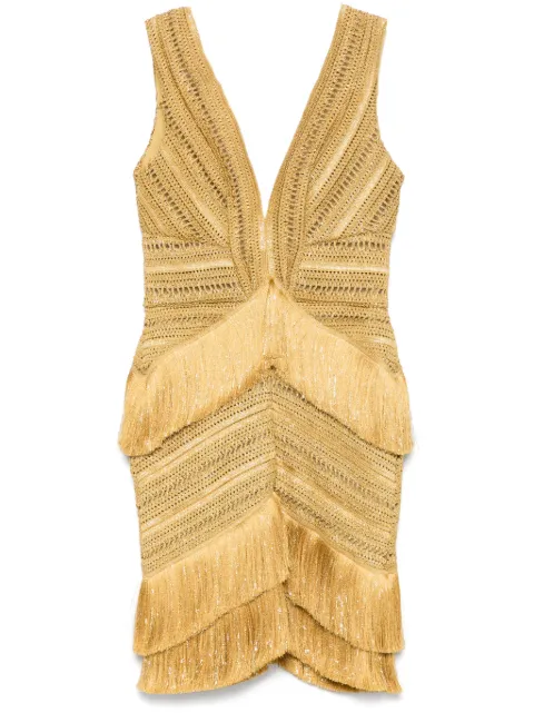 PatBO Pampas mini dress Gold VEC30934US