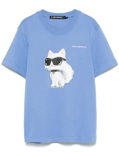 Karl Lagerfeld Choupette-print T-shirt Blue A2W171191LE