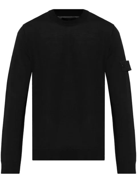 Stone Island Compass-motif jumper Black K1S155100066S00FC