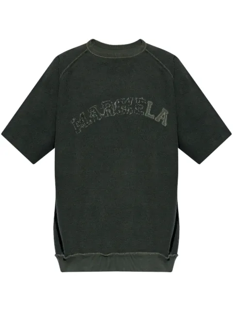 Maison Margiela logo-embroidered T-shirt Black S50GU0229M25021