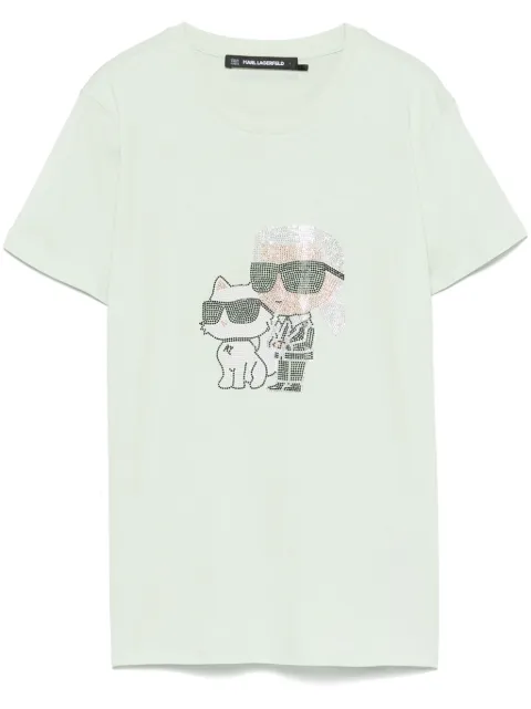 Karl Lagerfeld rhinestone-embellished T-shirt Green A1W171311LC