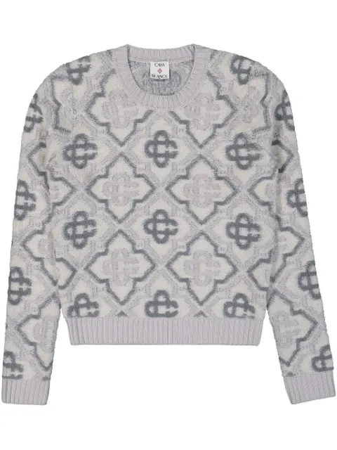 Casablanca monogram-pattern jumper Grey WPS25KW843