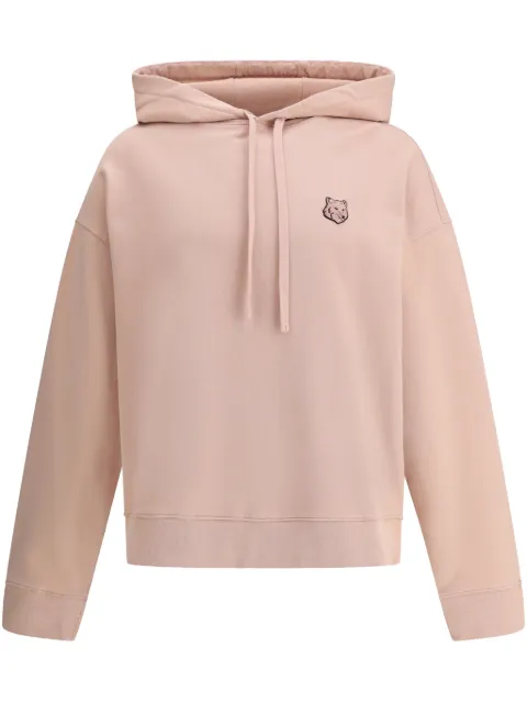 Maison Kitsuné logo patch hoodie Pink LM00705KM0001