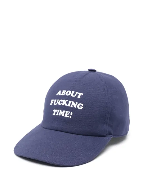 Stella McCartney slogan-print cap Blue 7V0054WP0572