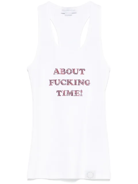 Stella McCartney crystal-embellished tank top White 6J03413SPZ92