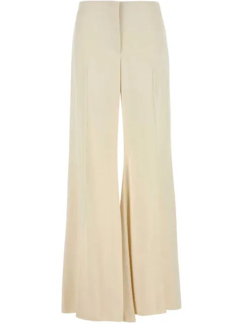 Alexander McQueen satin wide-leg trousers Neutrals 813711QEAF4