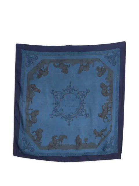 Hermès Pre-Owned 2010 x Françoise Faconnet scarf Blue 15015893