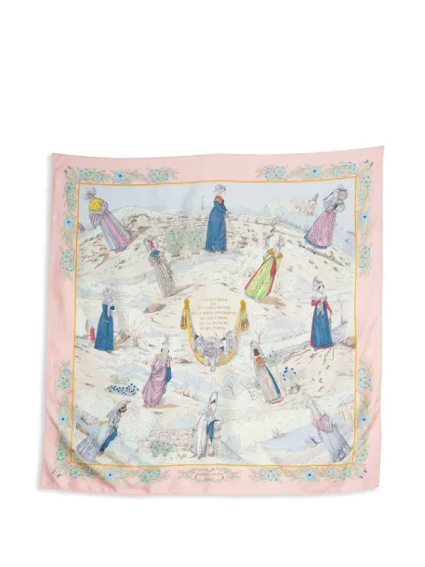 Hermès Pre-Owned 1991 x Z. Pauwels scarf Pink 15015896