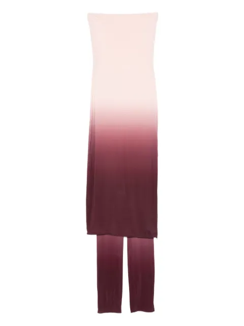 Alaïa strapless knitted midi dress Pink AA9P0283X069B